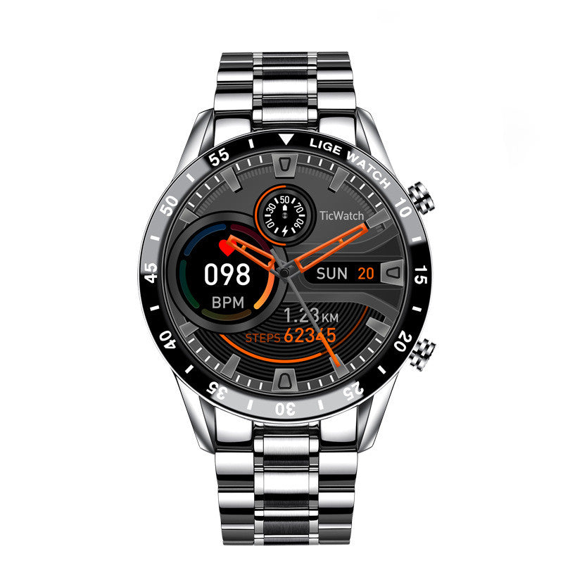 GiftSO Tech BW0189 Smart Hybrid Watch – Bluetooth Call, Heart Rate & Blood Pressure Monitor – 30M Waterproof Stainless Steel Sports Watch