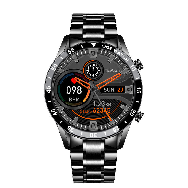 GiftSO Tech BW0189 Smart Hybrid Watch – Bluetooth Call, Heart Rate & Blood Pressure Monitor – 30M Waterproof Stainless Steel Sports Watch