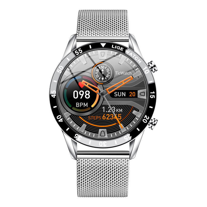 GiftSO Tech BW0189 Smart Hybrid Watch – Bluetooth Call, Heart Rate & Blood Pressure Monitor – 30M Waterproof Stainless Steel Sports Watch