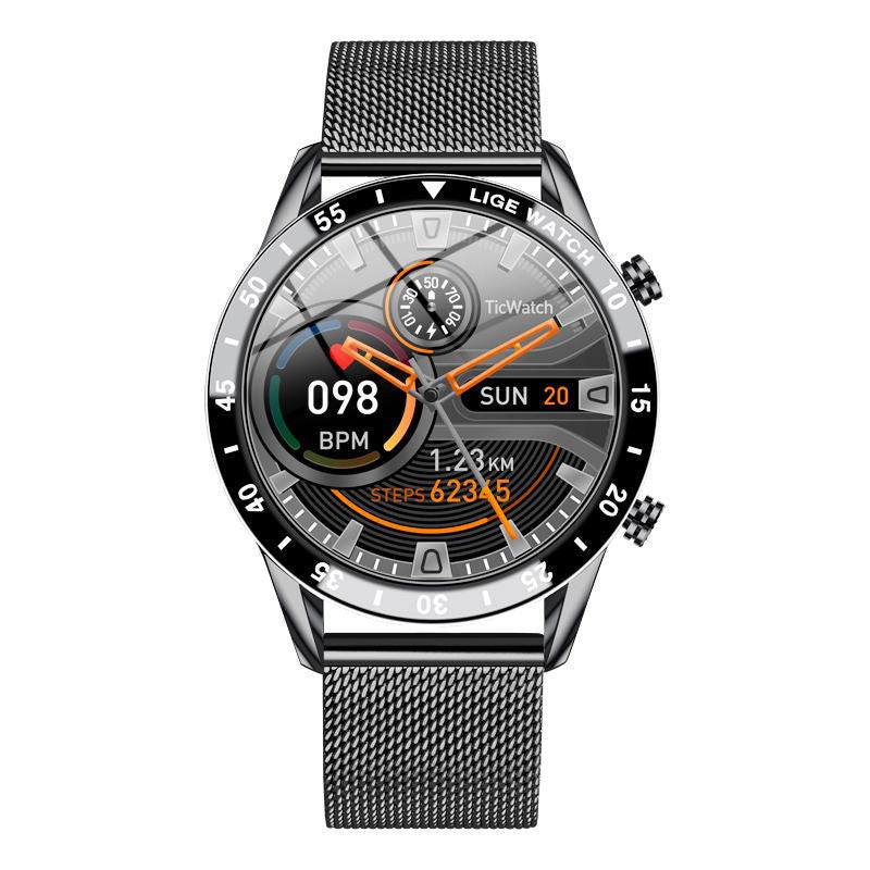 GiftSO Tech BW0189 Smart Hybrid Watch – Bluetooth Call, Heart Rate & Blood Pressure Monitor – 30M Waterproof Stainless Steel Sports Watch