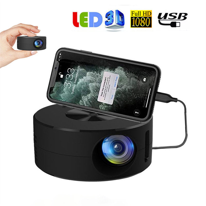 Phone dock with LED 3D, Full HD 1080, USB features on a white background
