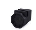 Black speaker on a white background