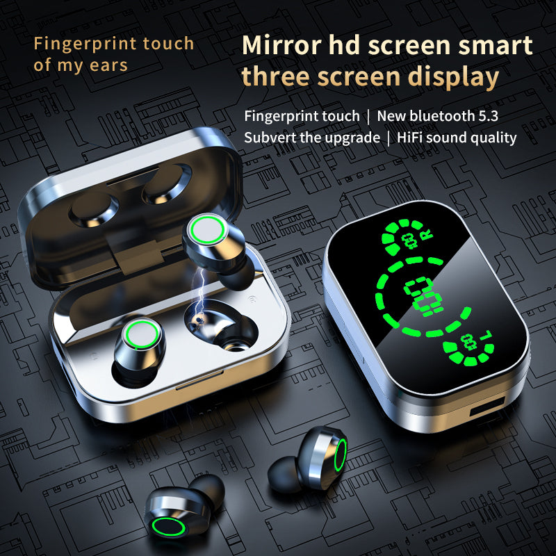 GiftSO Tech Yd03 Wireless Earbuds – Bluetooth 5.3 Headphones with LED Power Display & Noise-Cancelling Mic